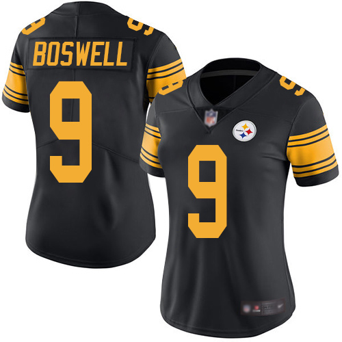 Women Pittsburgh Steelers Football 9 Limited Black Chris Boswell Rush Vapor Untouchable Nike NFL Jersey